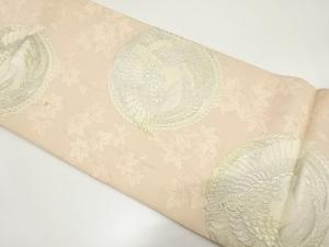 アンティーク　鳳凰に紅葉模様織り出し袋帯（材料）